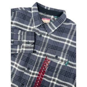 Woolrich Brawny Heavy Flannel Shacket Gray Plaid‎ Men’s  XL NWT